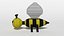 3D bee toy model