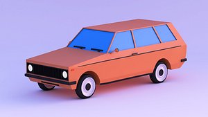 3D Wagon car historic model