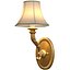 Antique Classic brass sconce Wall lamp with fabric shade 3D model