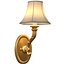 Antique Classic brass sconce Wall lamp with fabric shade 3D model