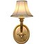 Antique Classic brass sconce Wall lamp with fabric shade 3D model