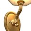 Antique Classic brass sconce Wall lamp with fabric shade 3D model