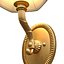 Antique Classic brass sconce Wall lamp with fabric shade 3D model