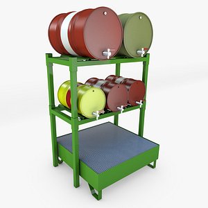Oil barrel storage rack