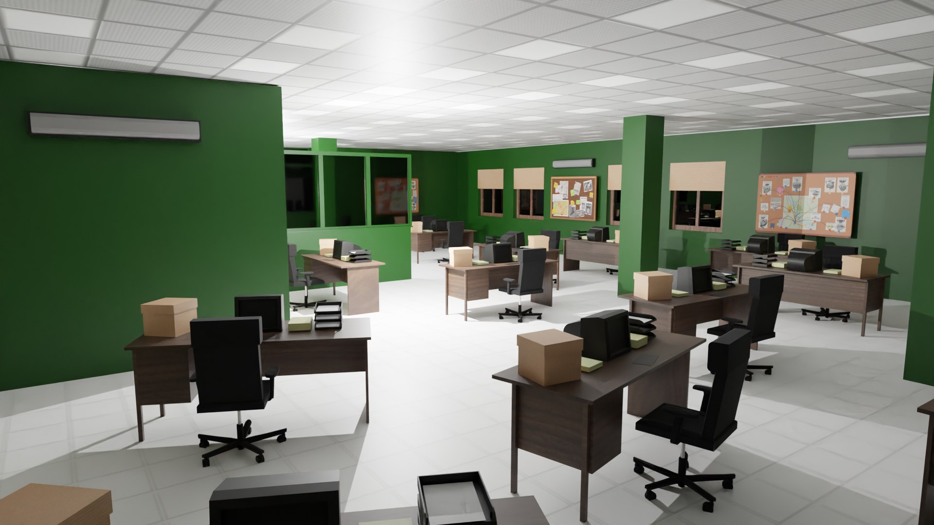 Police Station Interior 3D Model - TurboSquid 2140752