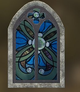 stained glass medieval 3d 3ds
