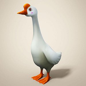 cartoon goose toon 3D model