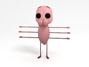 spider cartoon character 3D model