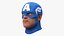 Captain America Cartoon Head Rigged
