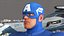 Captain America Cartoon Head Rigged