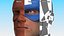 Captain America Cartoon Head Rigged
