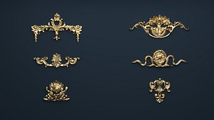3D ornament classic decor model