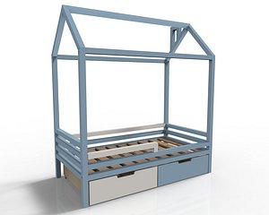 childrens bed house