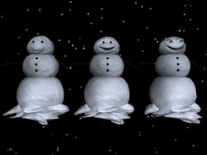 christmas snowman 3d model