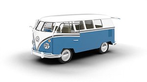 3D Volkswagen T1 Combi 1950 HQ 3d model