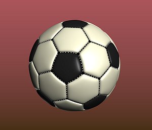 Soccer ball 3D print ready also 3D model