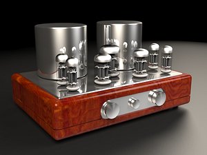 3D model vacuum tube amplifier