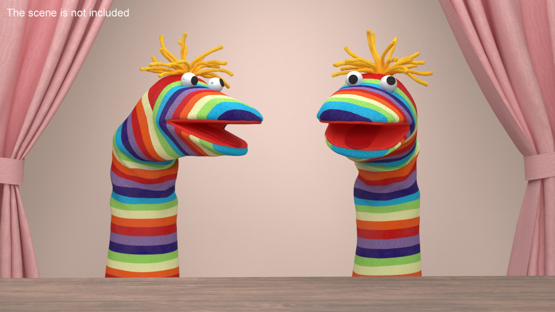 Sock Puppet Character Striped Boy Smiling Pose Model - TurboSquid 2269857