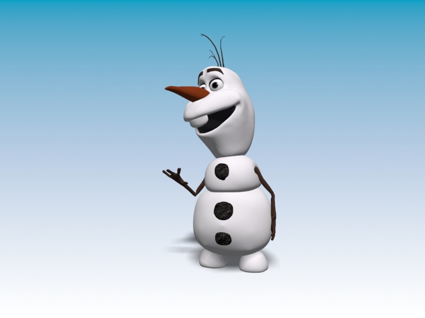 3d olaf rigged model