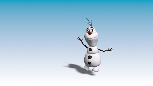 3d olaf rigged model