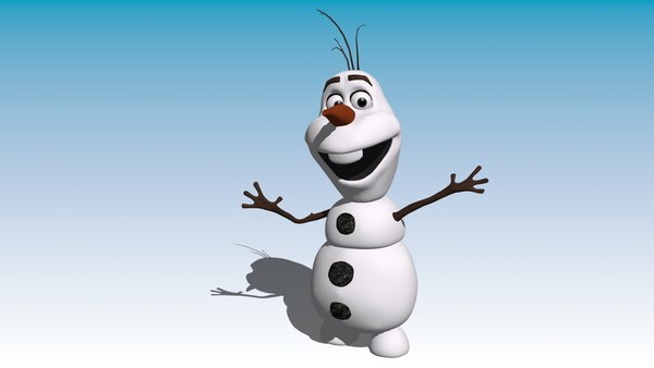 3d olaf rigged model