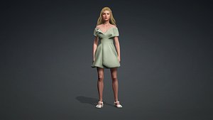 Realistic Beautiful Woman 3D Character