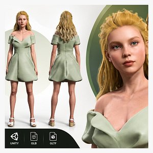 3D model Realistic Beautiful Woman 3D Character