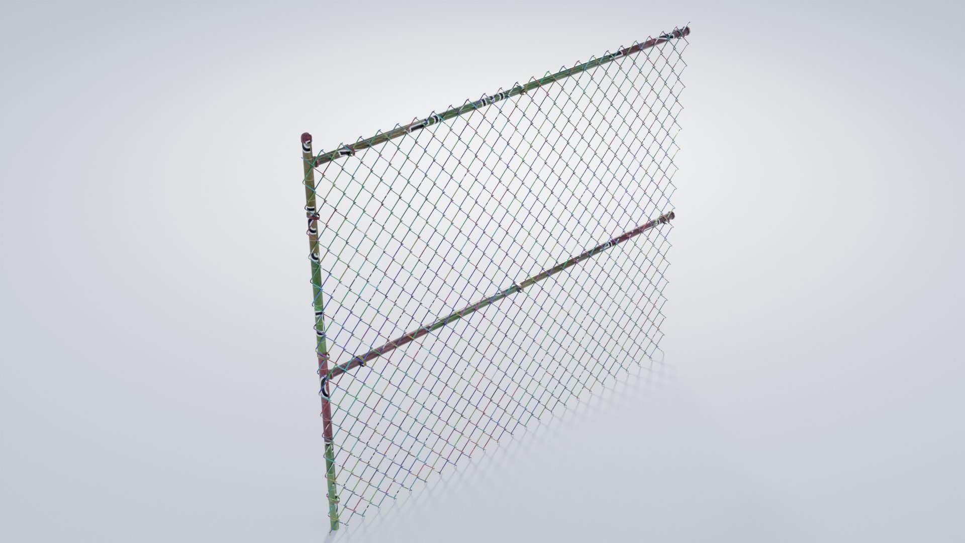 3D Clean and Rusty Chain Link Fence model TurboSquid 2048312