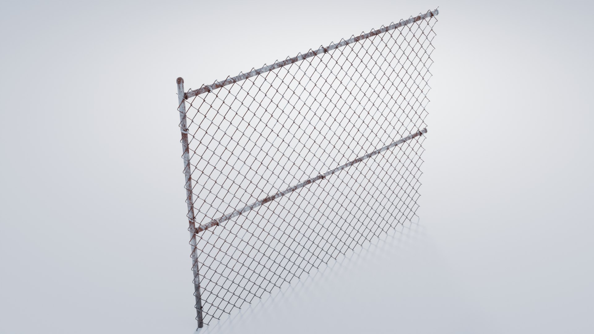 3D Clean and Rusty Chain Link Fence model TurboSquid 2048312