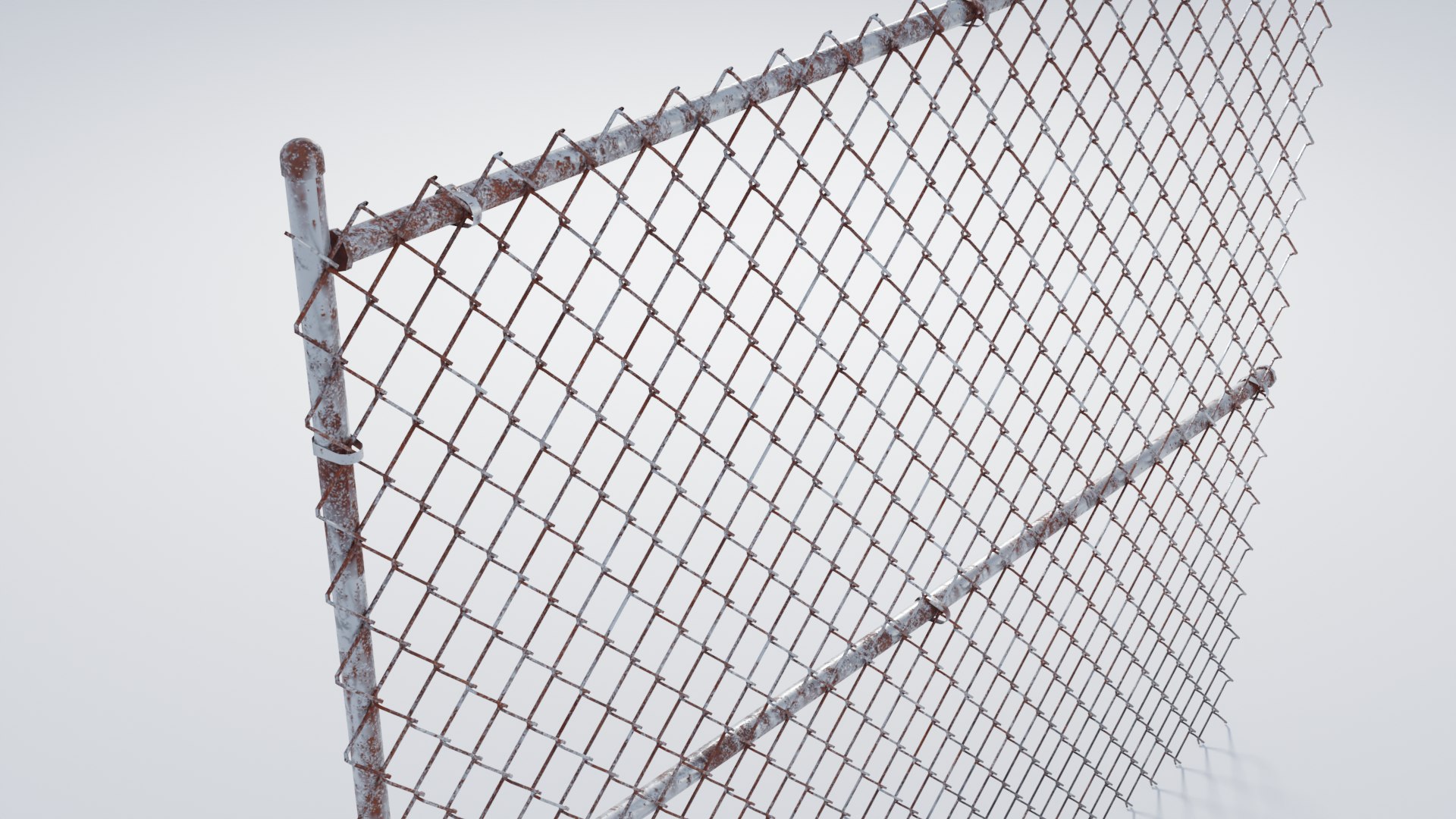 3D Clean and Rusty Chain Link Fence model - TurboSquid 2048312