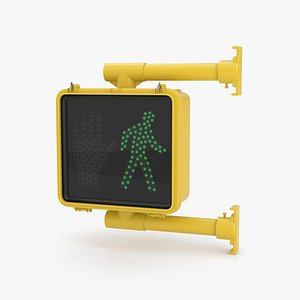 3D model Walk Signal Single