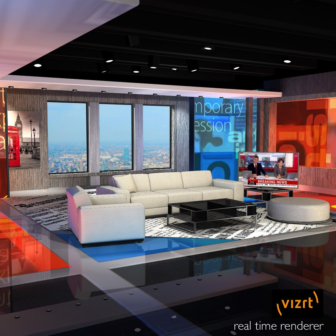 virtual set studio 3d max