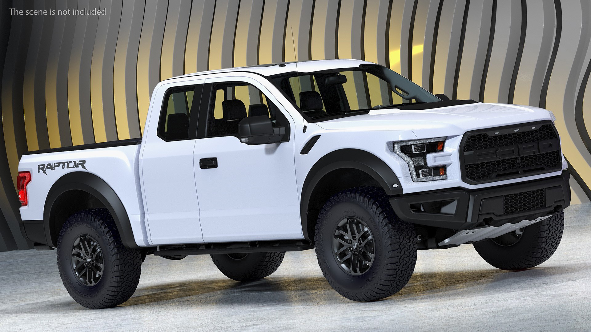White Ford F-150 Raptor 2017 Simple Interior 3D model - TurboSquid 2082862