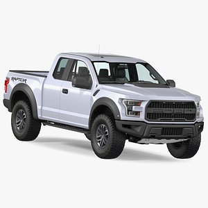 White Ford F-150 Raptor 2017 Simple Interior