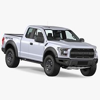 White Ford F-150 Raptor 2017 Simple Interior