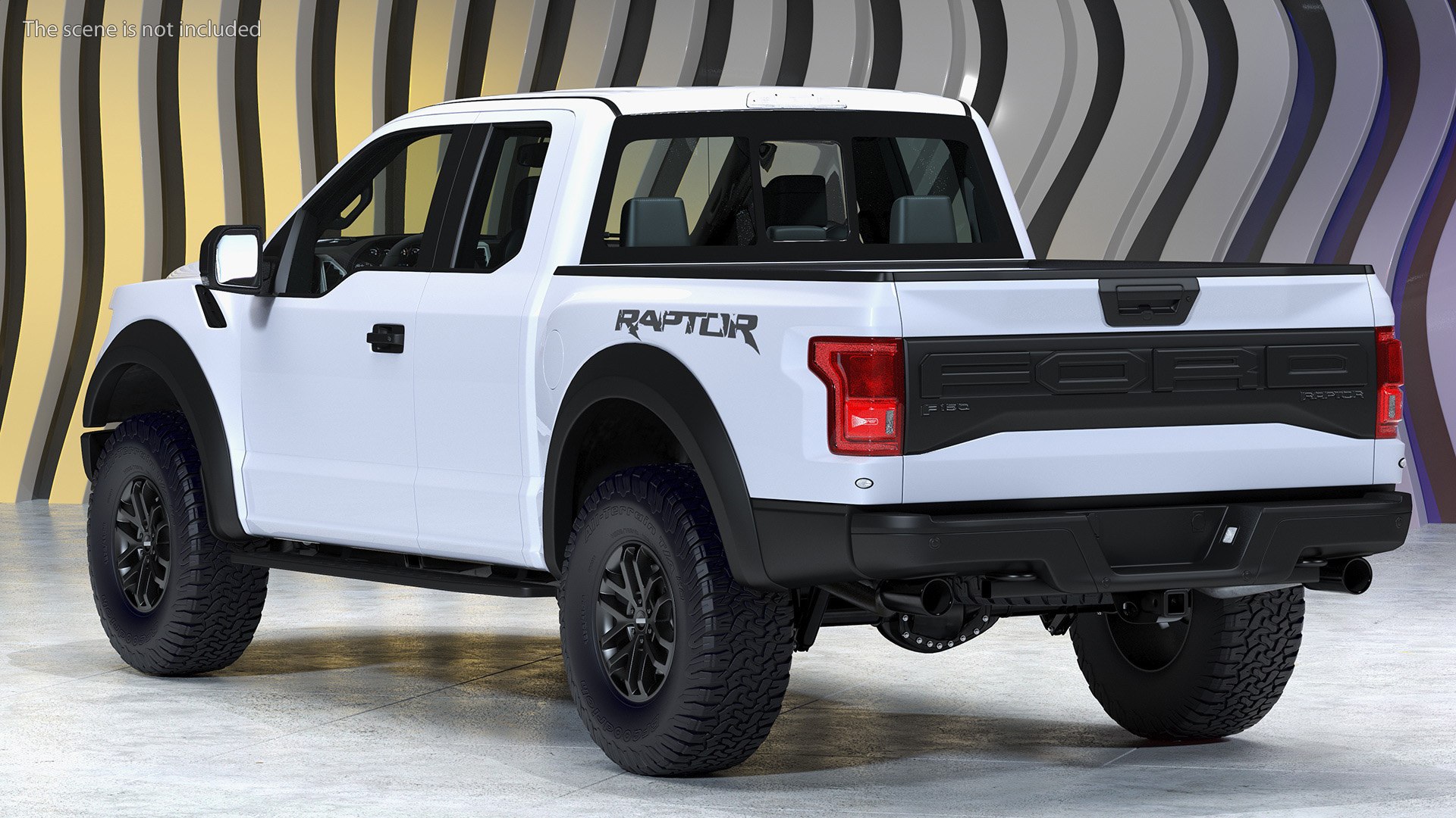 White Ford F-150 Raptor 2017 Simple Interior 3D Model - TurboSquid 2082862