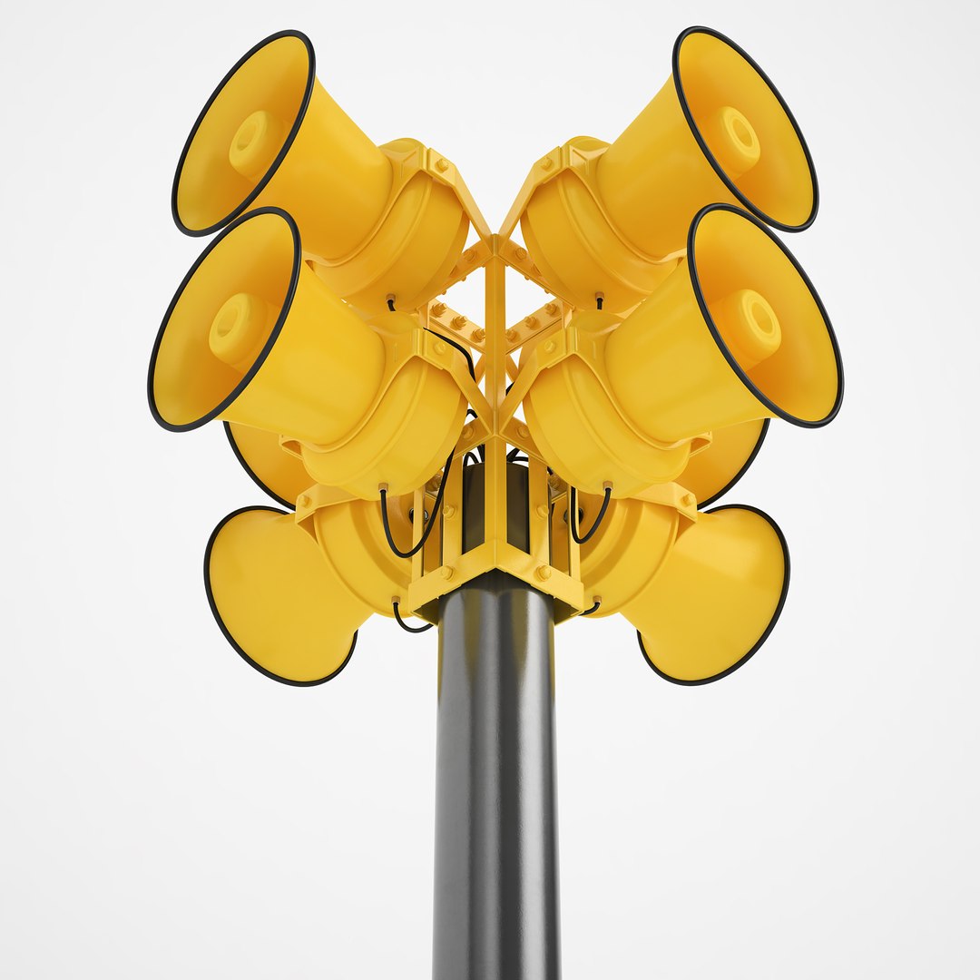 3D Outdoor Warning Siren Model TurboSquid 1438784