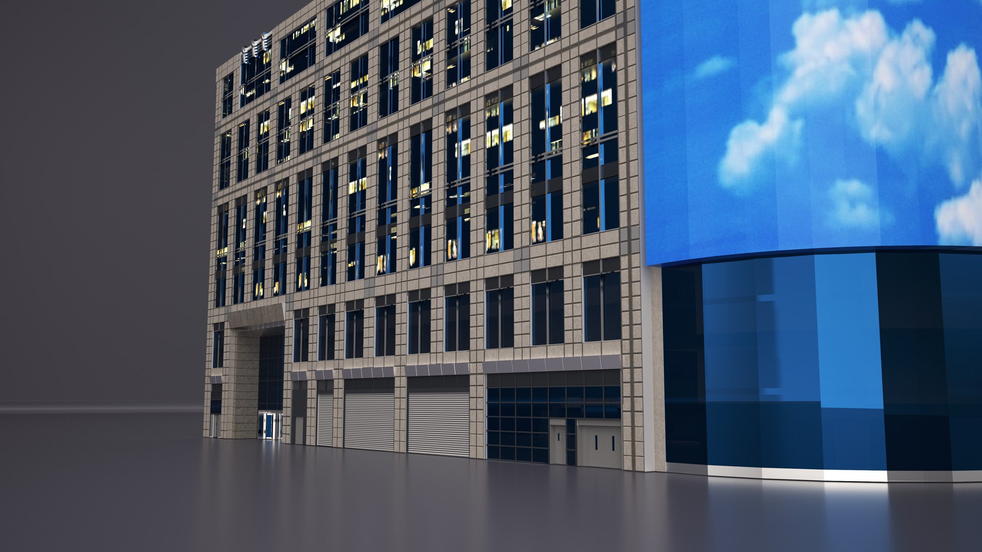 3D Conde Nast Building With Night Lights Model - TurboSquid 2201865