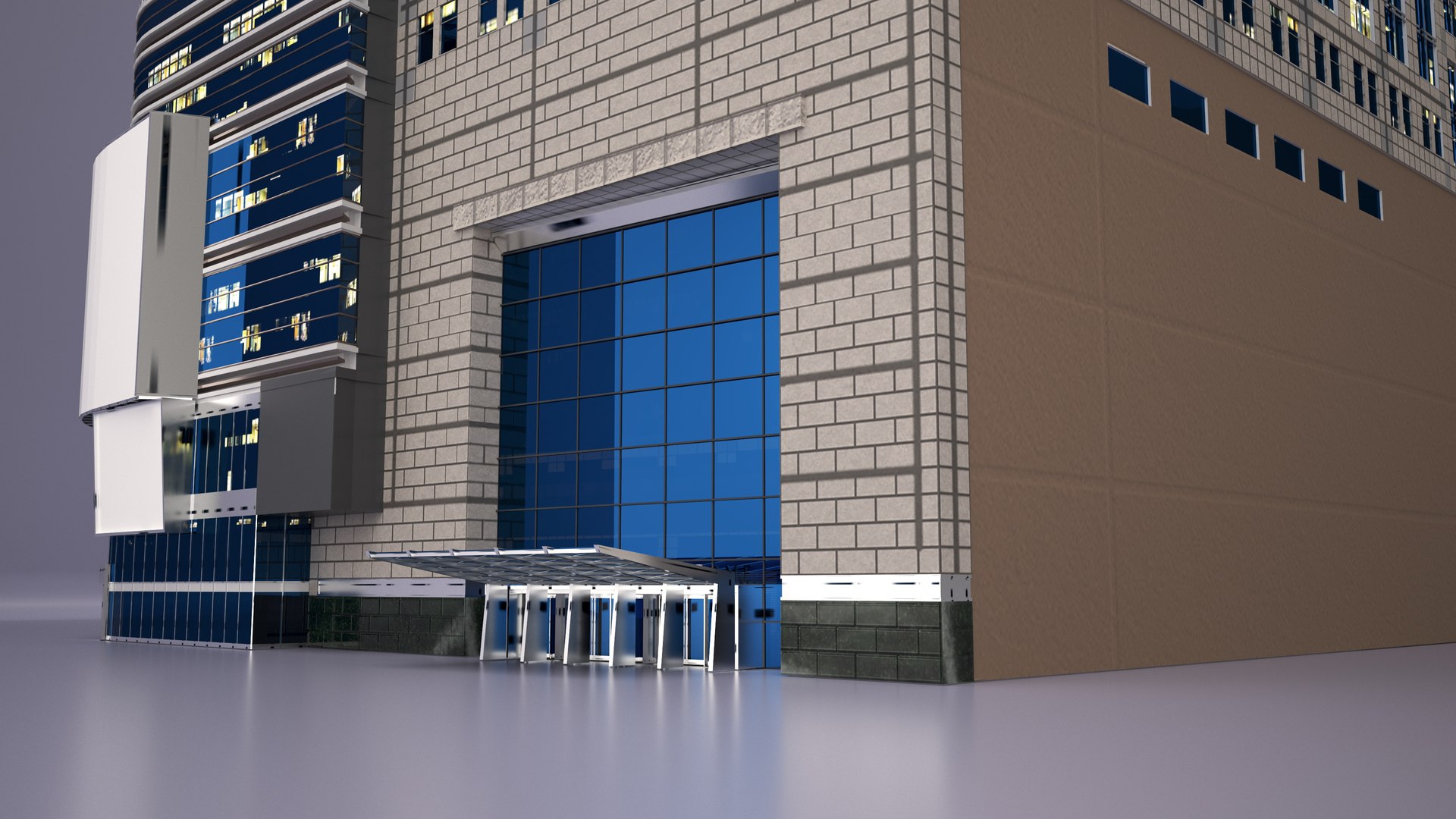 3D Conde Nast Building With Night Lights Model - TurboSquid 2201865