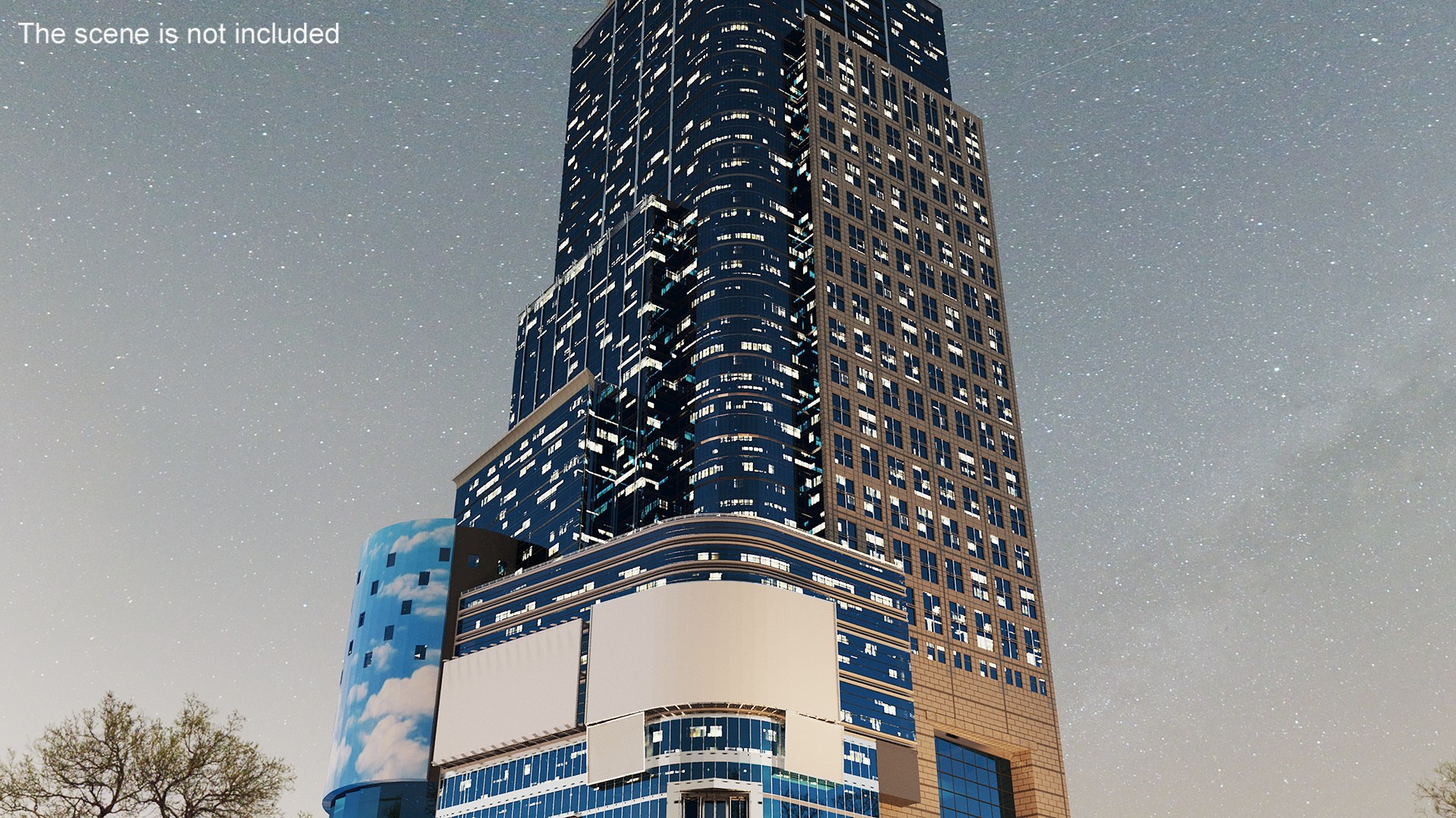 3D Conde Nast Building With Night Lights Model - TurboSquid 2201865