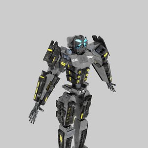 cyberpunk robot 3D model