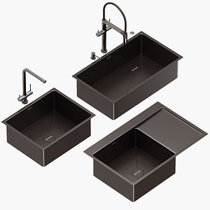 3D paulmark sinks and faucets model
