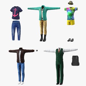 3D Teenage Boy Clothing Collection 2 model