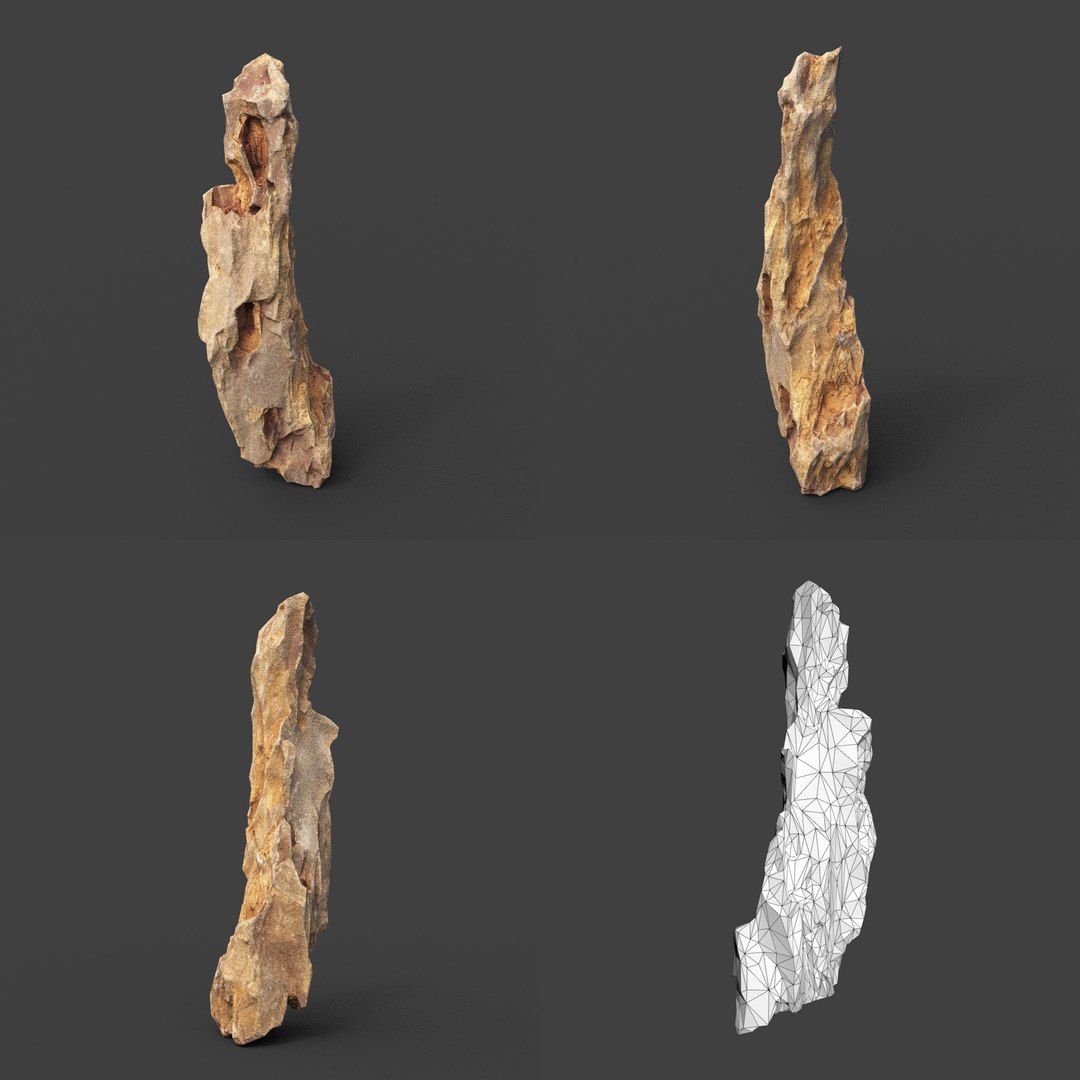 3D Model 8 Low Poly PBR Erosion Rock Photogrammetry - TurboSquid 2163027
