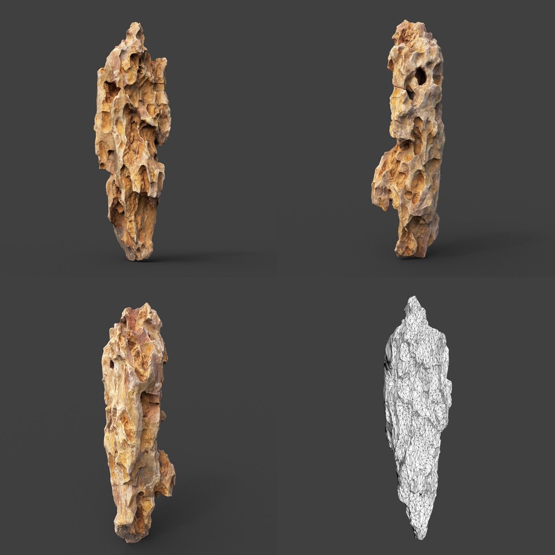 3D Model 8 Low Poly PBR Erosion Rock Photogrammetry - TurboSquid 2163027