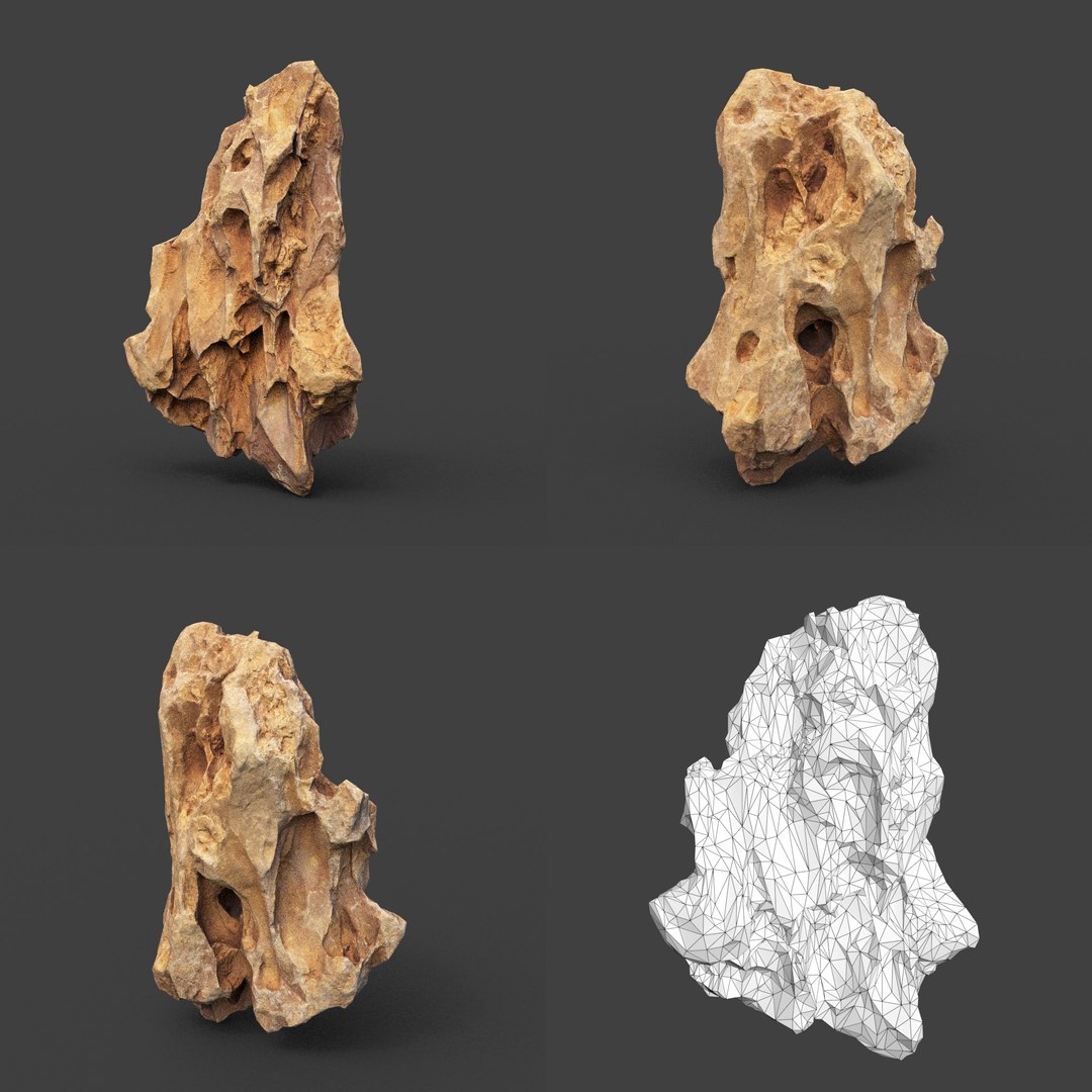 3D Model 8 Low Poly PBR Erosion Rock Photogrammetry - TurboSquid 2163027