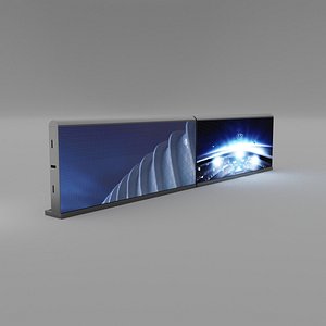 3D stadium advertising panel blender eevee