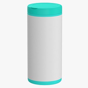 3D Disinfectant Wipes Blank and Generic Label model