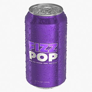 Standard Soda Can With Droplets 375ml V2