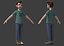 cartoon man rigged character 3D model